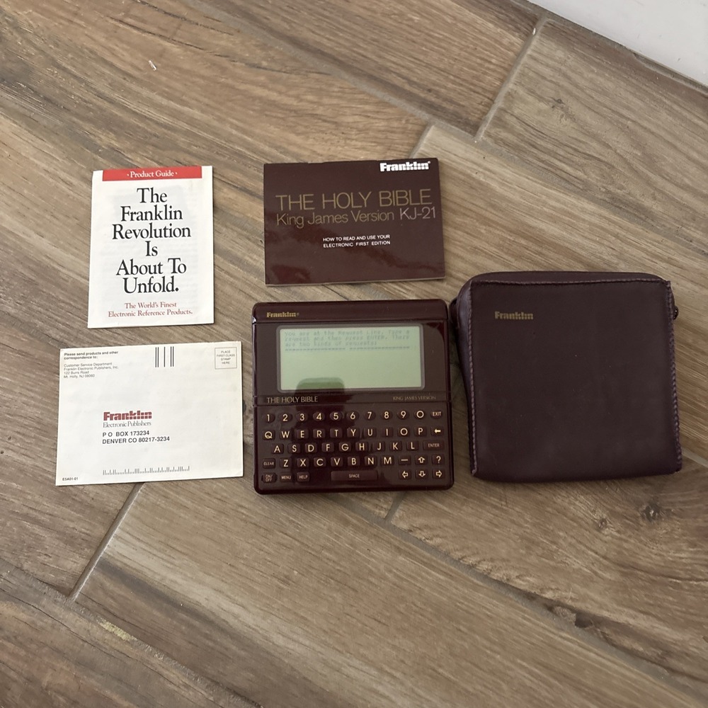 Franklin Computer Holy Bible‎ King James Version Model KJ-21 1989 Tested Works